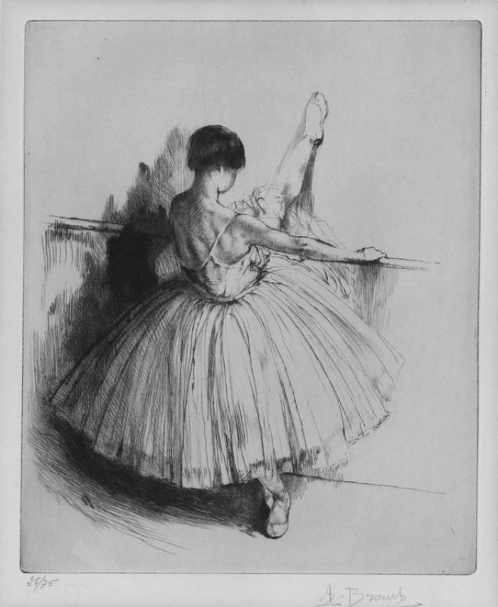 2<sup>d</sup> état;Danseuse à la Barre (2<sup>e</sup> planche);6. DANSEUSE A LA BARRE