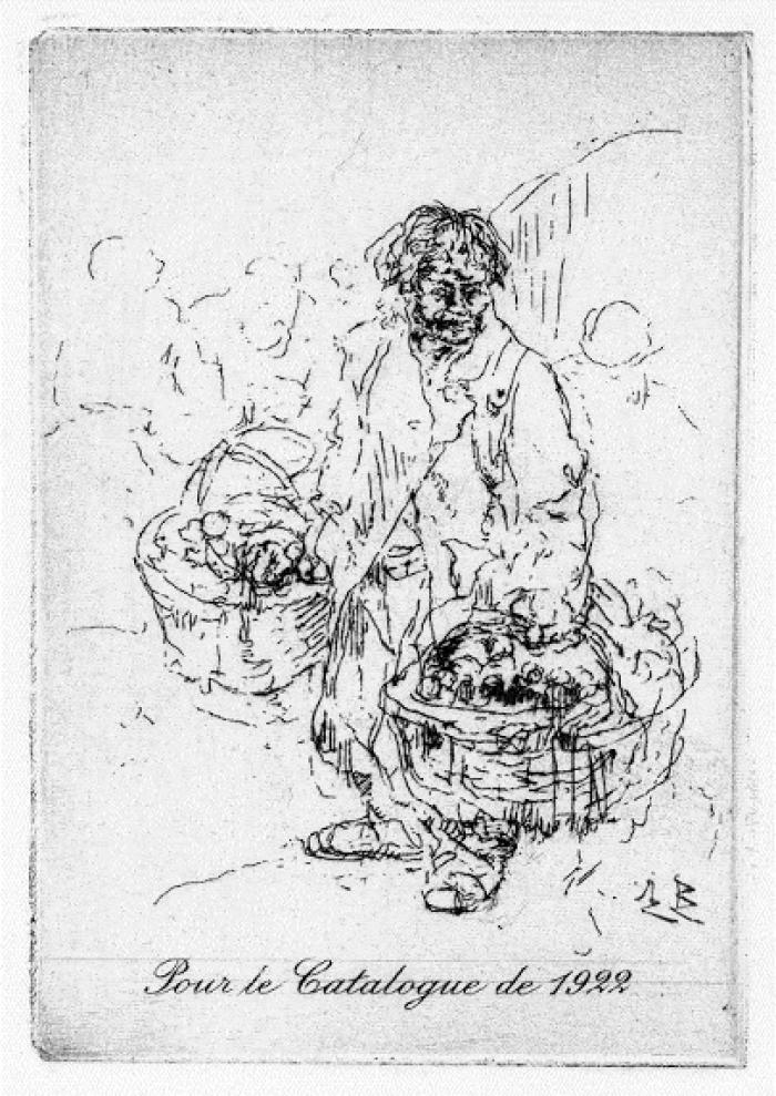 Marchand au Panier (2<sup>e</sup> planche) (2<sup>d</sup> état)