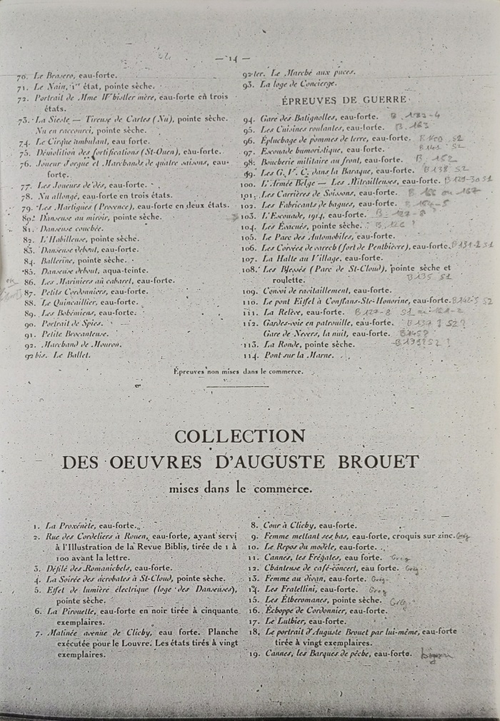 Exposition de 1923 - catalogue - estampes en vente